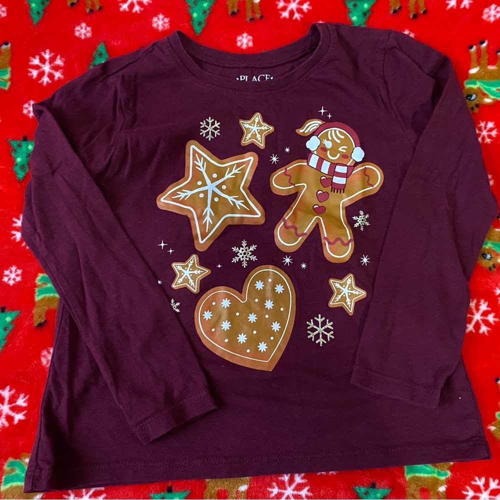 Gingerbread cookie girls Top size S(5&6)